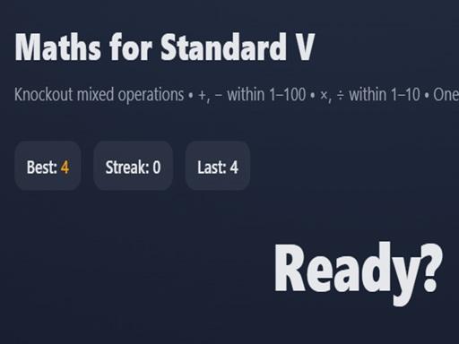 Maths for Standard V